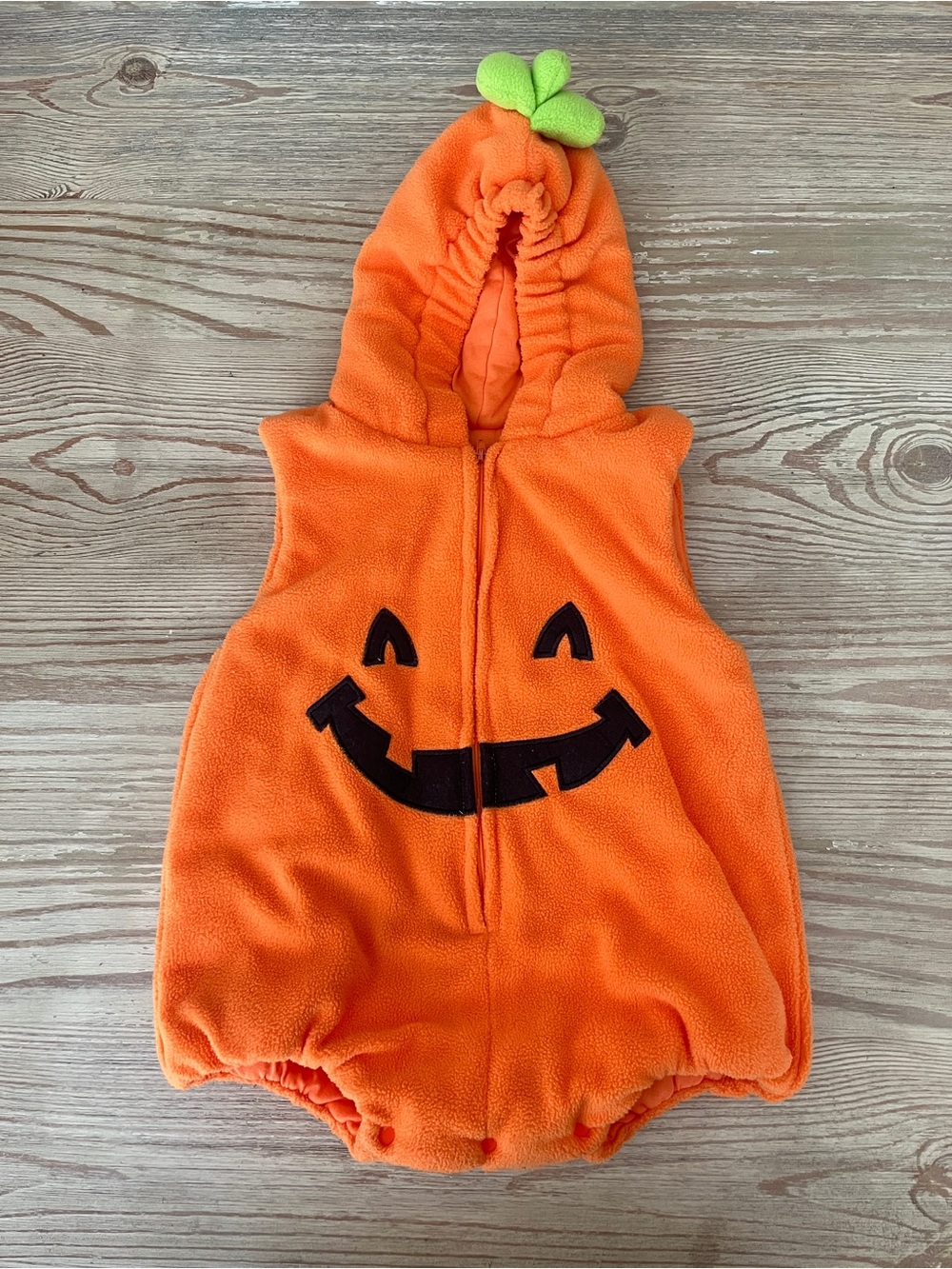 Kids Pumpkin Hooded Costume Sleeper - Orange